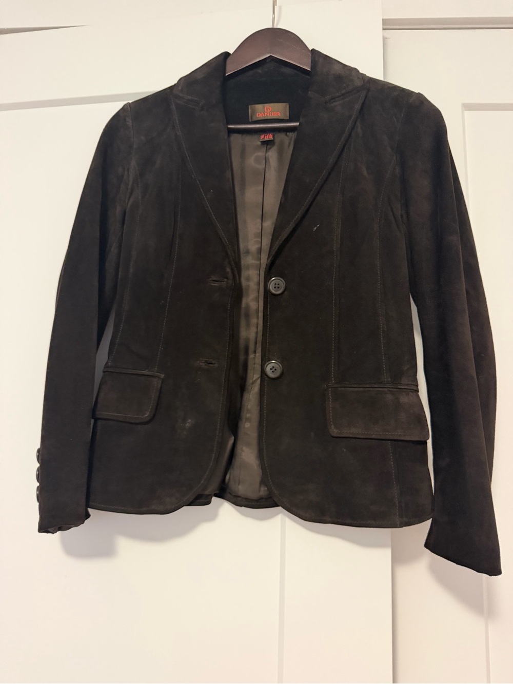 Danier Dark Brown Suede Blazer